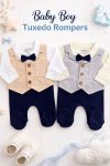 Dove Tux Romper (0-36M)